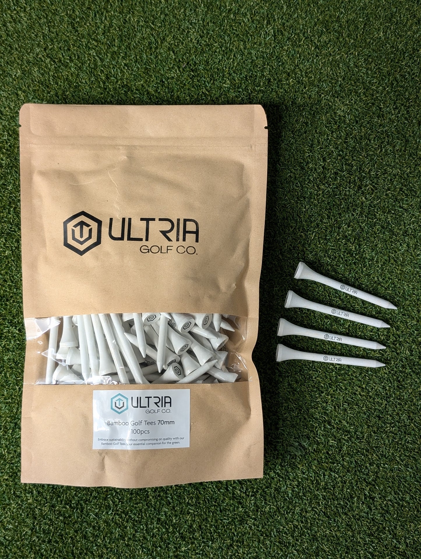 83mm Bamboo Golf Tee - 50pcs