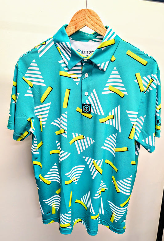 Retro Green Performance Polo