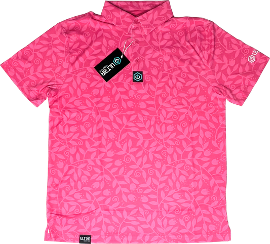 Pink Leaves Performance Polo