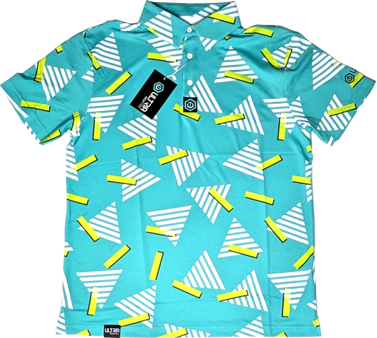 Retro Green Performance Polo