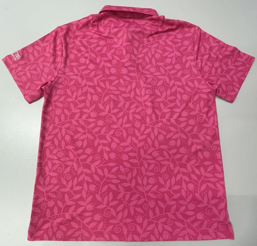 Pink Leaves Performance Polo