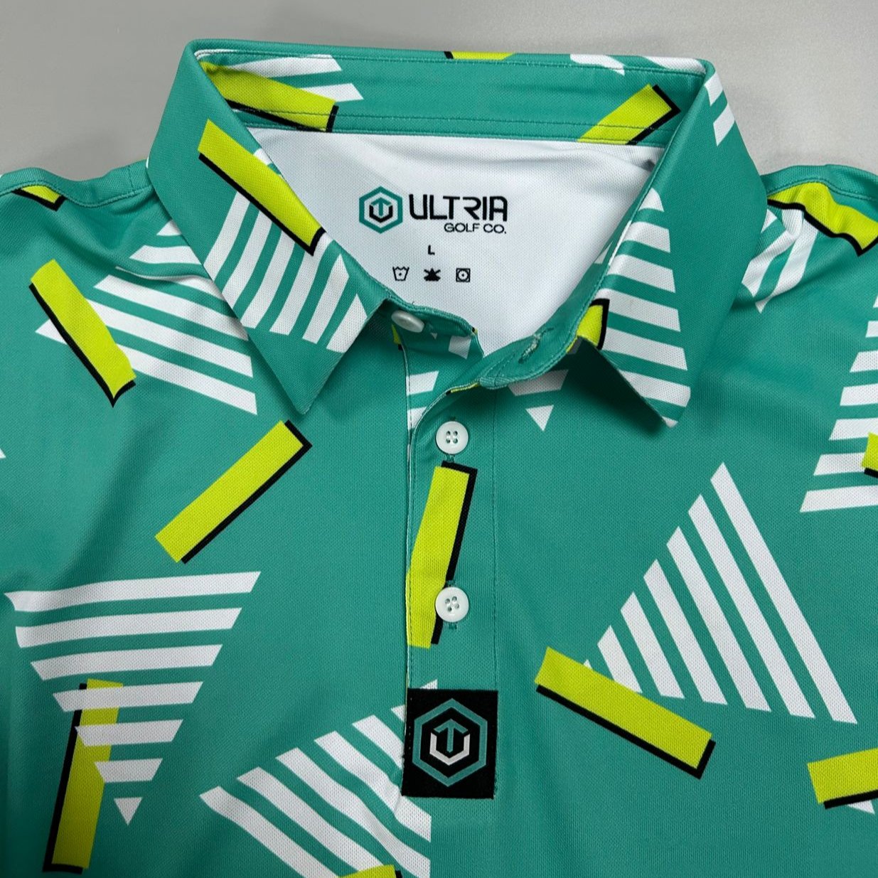 Retro Green Performance Polo